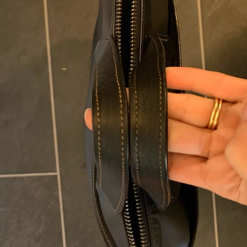 Coach Black Leather Tote Bag